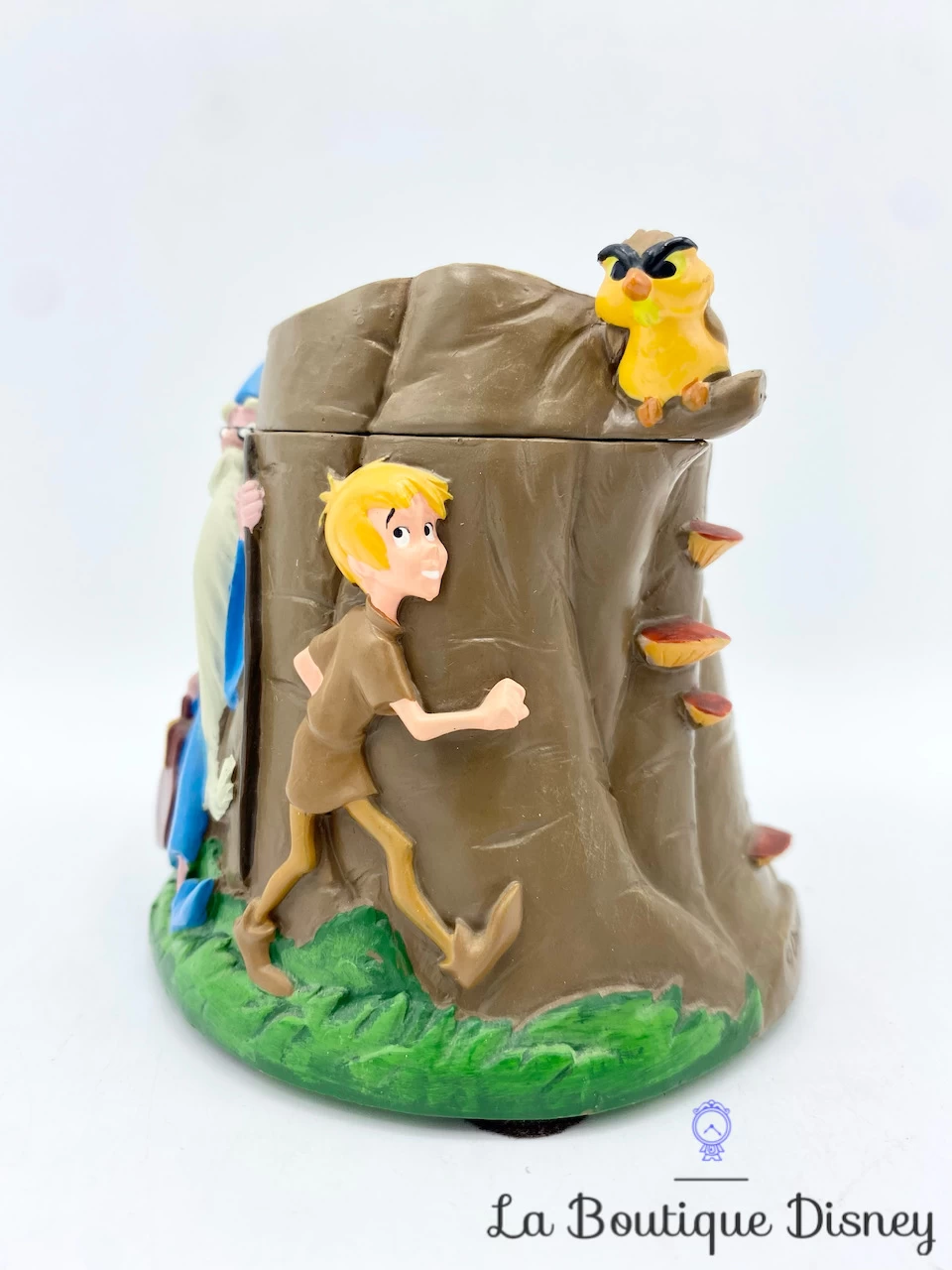Boite Résine Merlin L'enchanteur Disney Vintage Tronc Arbre Arthur Loup Archimède – Image 2
