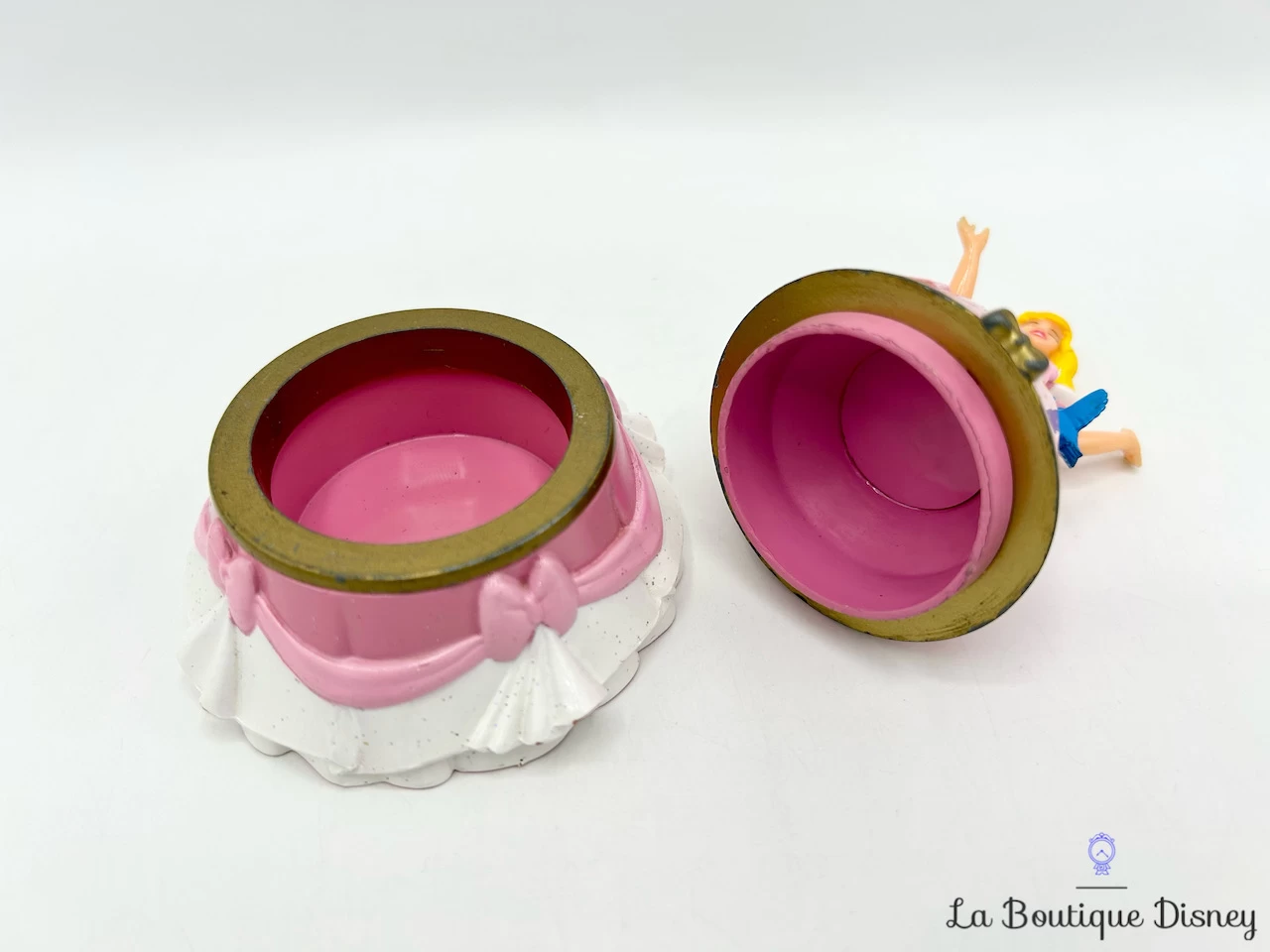 Boite Bijoux Cendrillon Disney Vintage Plastique Robe Rose 11 Cm – Image 4