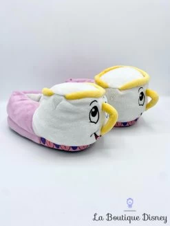 Chaussons Zip Tasse La Belle Et La Bête Disney Princess Pantoufles Relief Peluche