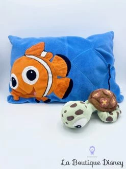 Coussin Némo Squiz Disney Store Oreiller Bleu Le Monde De Némo Poisson Peluche Tortue