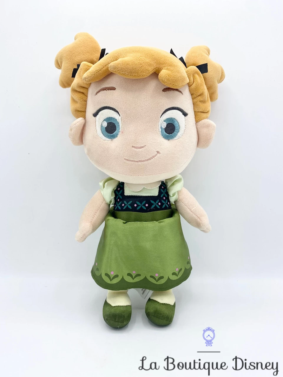 Peluche Anna La Reine Des Neiges Disney Store Petite Fille Enfant Robe Verte 32 Cm