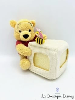 Peluche Cadre Winnie L'ourson Cube Disney Store Photo Jaune Abeilles 12 Cm