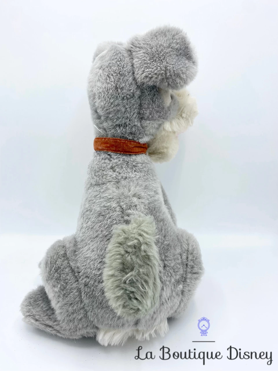 Peluche Clochard Tramp Disney La Belle Et Le Clochard Chien Gris Collier Métal Vintage 36 Cm – Image 6