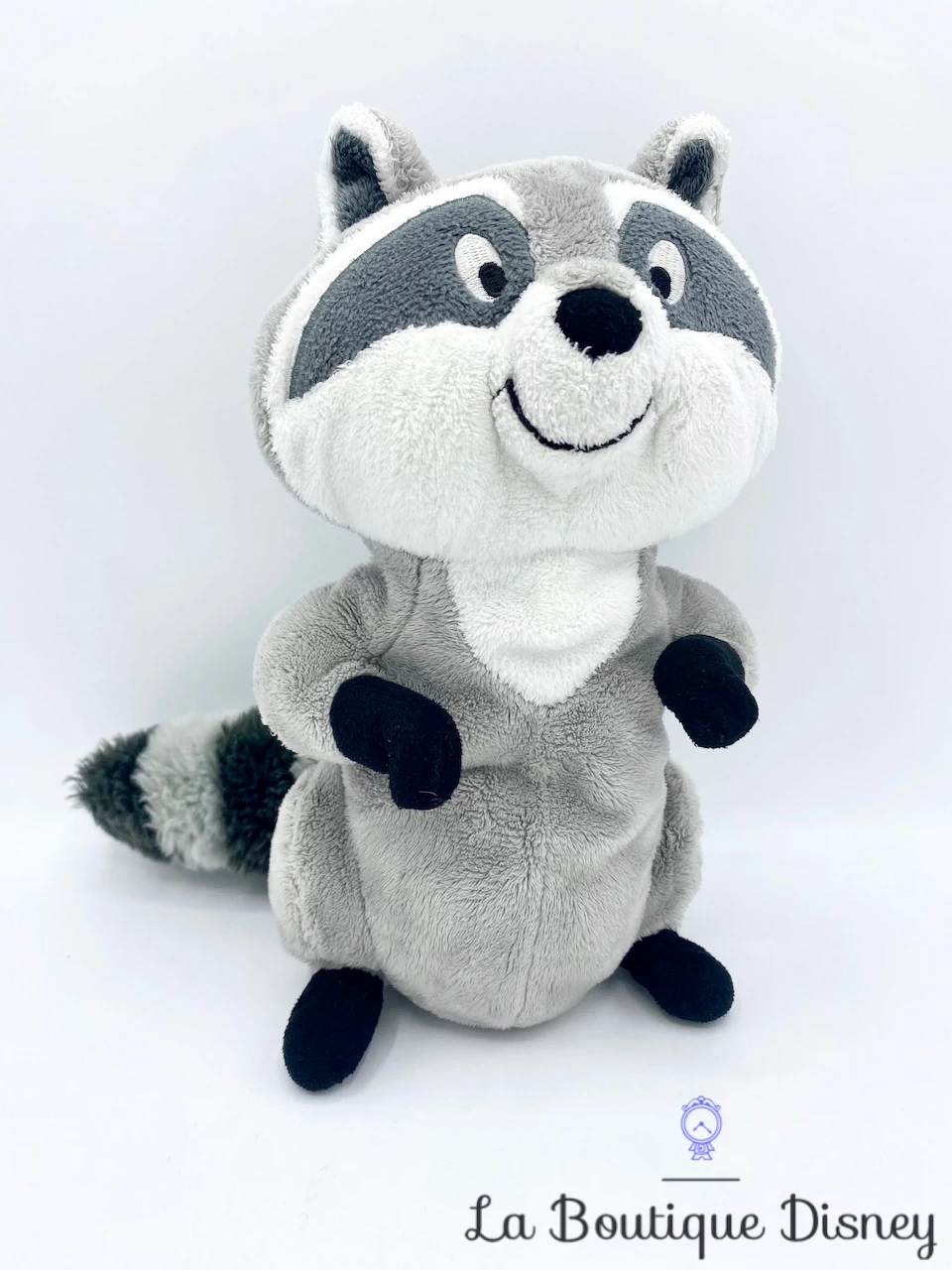 Peluche Meeko Pocahontas Disney Store Raton Laveur Gris 26 Cm