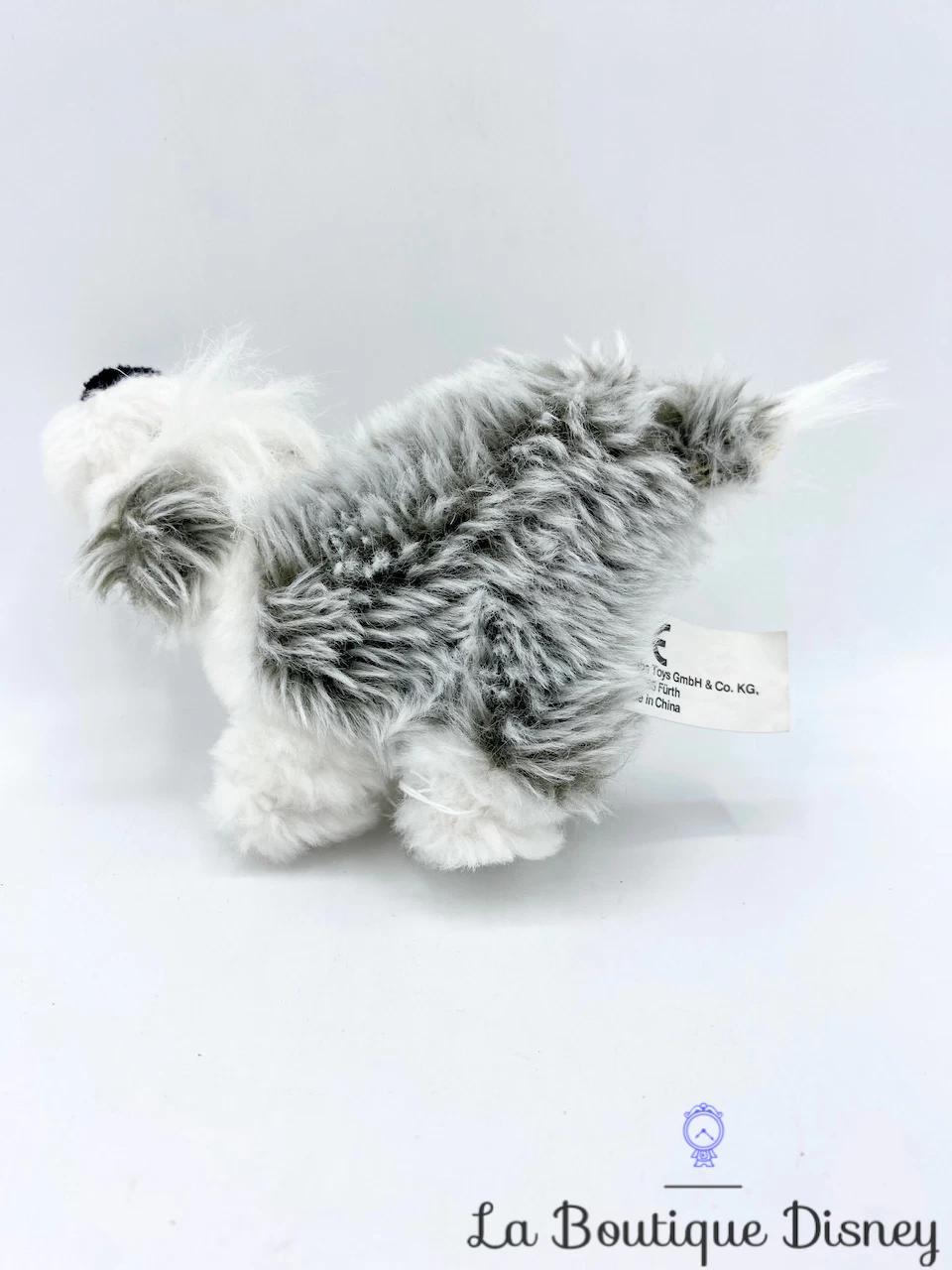 Peluche Mini Max Chien La Petite Sirène Disney Princess Blanc Gris 10 Cm – Image 4