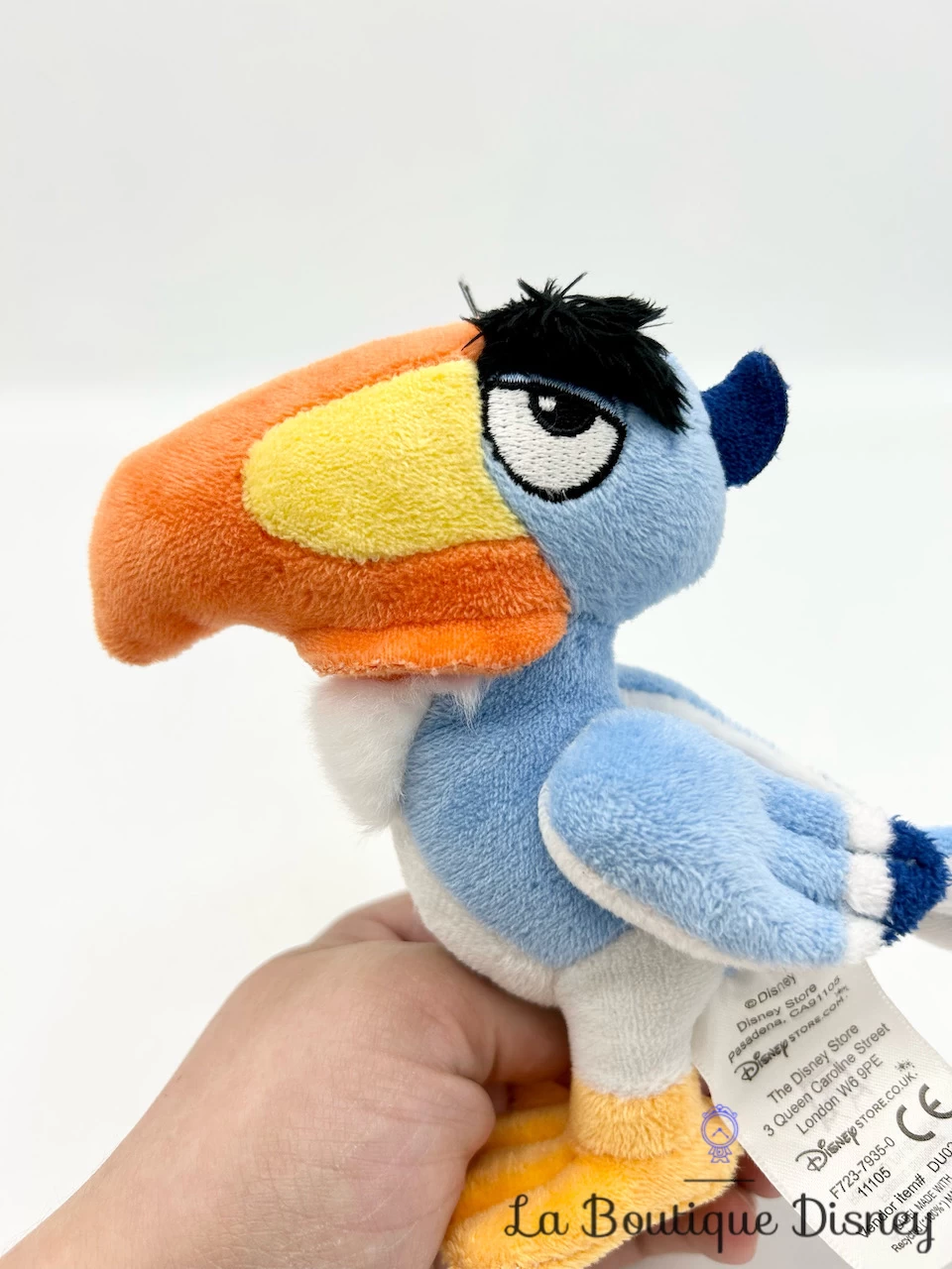 Peluche Zazu Mini Disney Store Le Roi Lion Oiseau Perroquet Bleu 21 Cm – Image 4