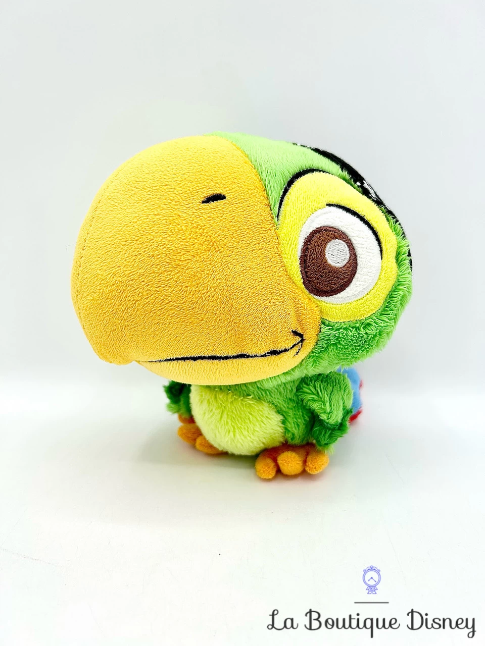 Peluche Skully Perroquet Jake Et Les Pirates Du Pays Imaginaire Disney Store Vert Bandana 17 Cm