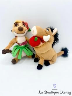 Peluches Timon Pumbaa Luau Le Roi Lion Disney Store 2015 Suricate Phacochère Marron 22 Cm