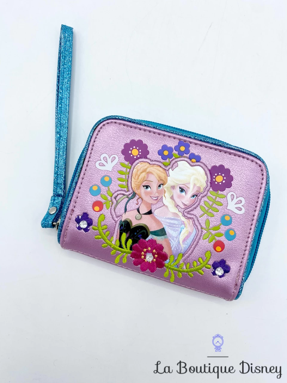 Porte Monnaie Anna Elsa La Reine Des Neiges Disney Store Argent Portefeuille