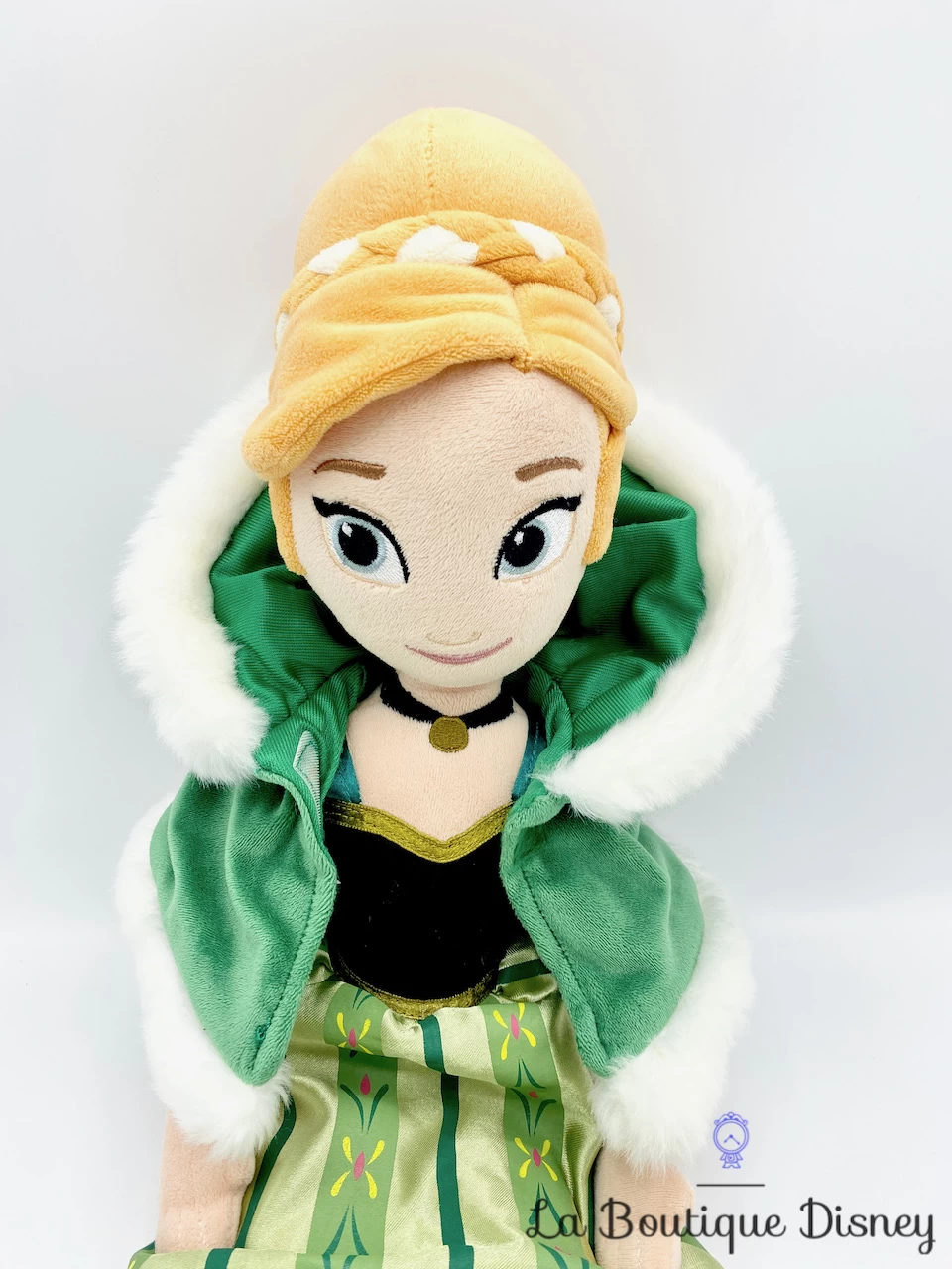 Poupée Chiffon Anna La Reine Des Neiges Disney Store Peluche Robe Verte Cape Hiver 57 Cm – Image 2