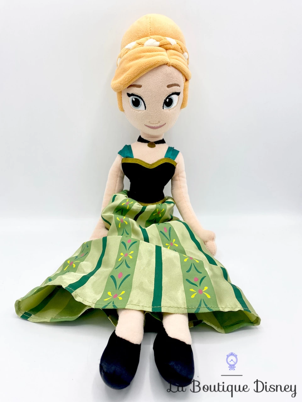 Poupée Chiffon Anna La Reine Des Neiges Disney Store Peluche Robe Verte Cape Hiver 57 Cm – Image 3