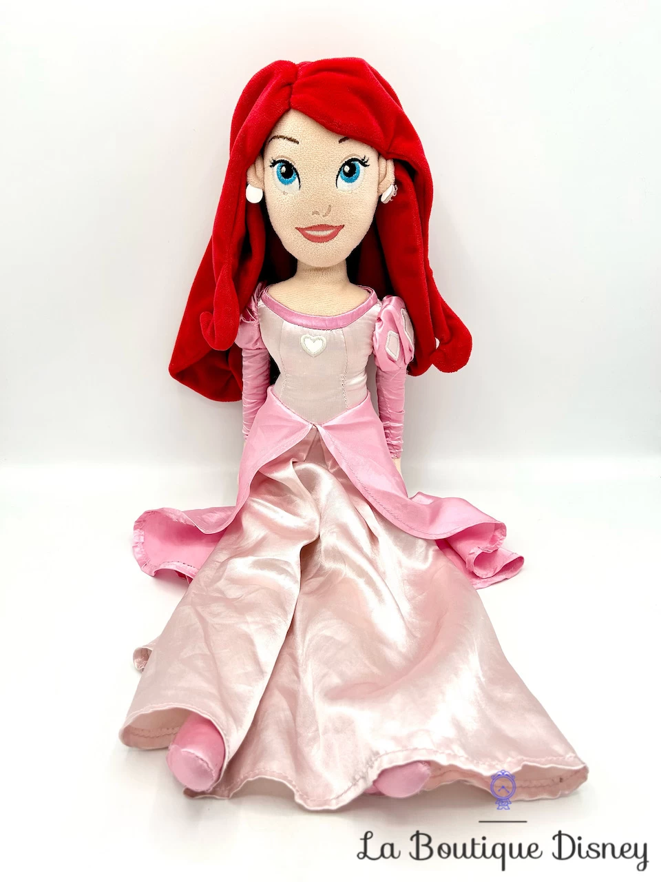 Poupée Chiffon Ariel Robe Rose La Petite Sirène Disney Store 2014 Peluche Princesse 53 Cm