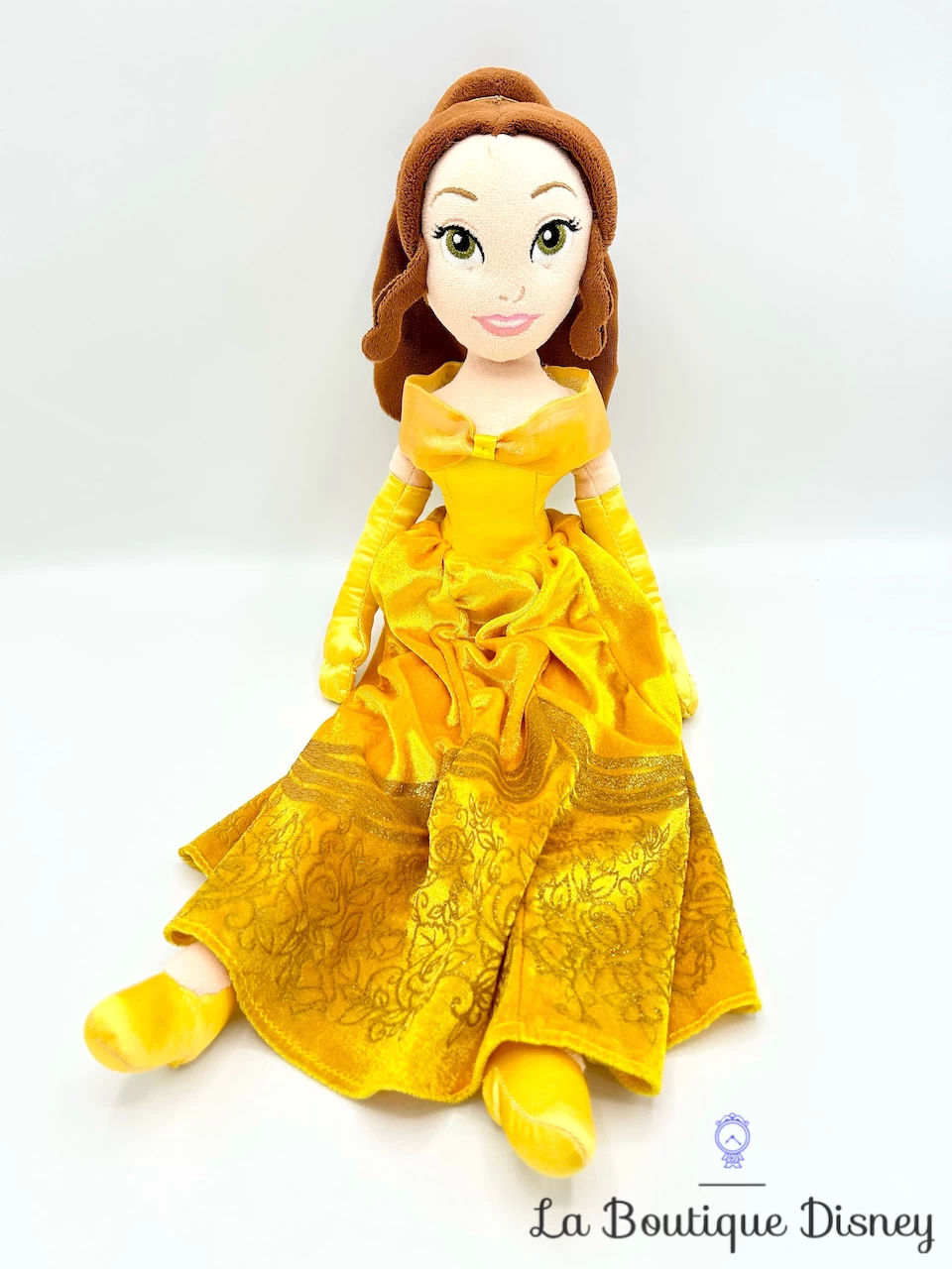 Poupée Chiffon Belle La Belle Et La Bête Disney Store 2014 Peluche Princesse Jaune Velours 52 Cm