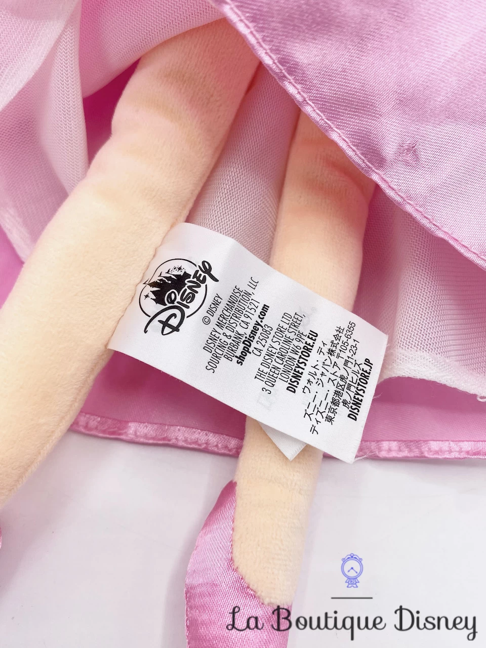 Poupée Chiffon Raiponce Hiver Disney Store Peluche Princesse Robe Rose Cape Blanche 50 Cm – Image 5