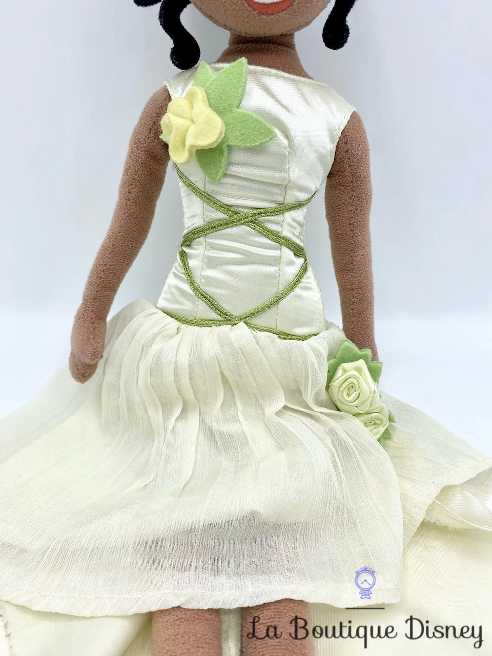 Poupée Chiffon Tiana Mariée La Princesse Et La Grenouille Disney Store Peluche Princesse Vert Fleur 53 Cm – Image 3