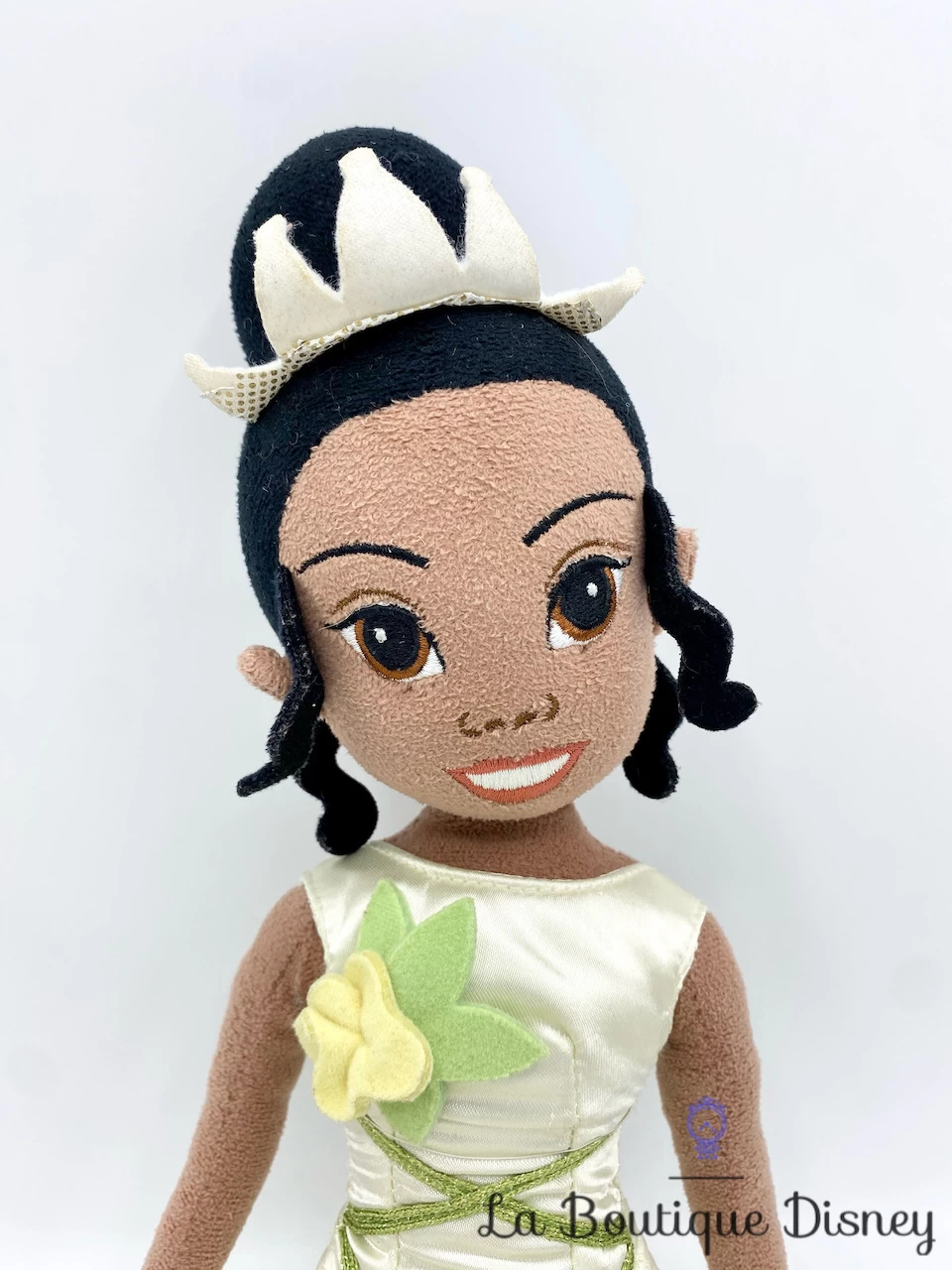 Poupée Chiffon Tiana Mariée La Princesse Et La Grenouille Disney Store Peluche Princesse Vert Fleur 53 Cm – Image 2