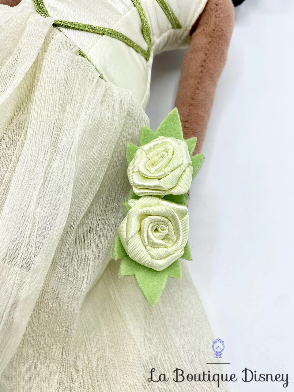 Poupée Chiffon Tiana Mariée La Princesse Et La Grenouille Disney Store Peluche Princesse Vert Fleur 53 Cm – Image 5
