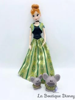 Poupée Chantante Anna La Reine Des Neiges Disney Store Poupée Musicale Robe Verte