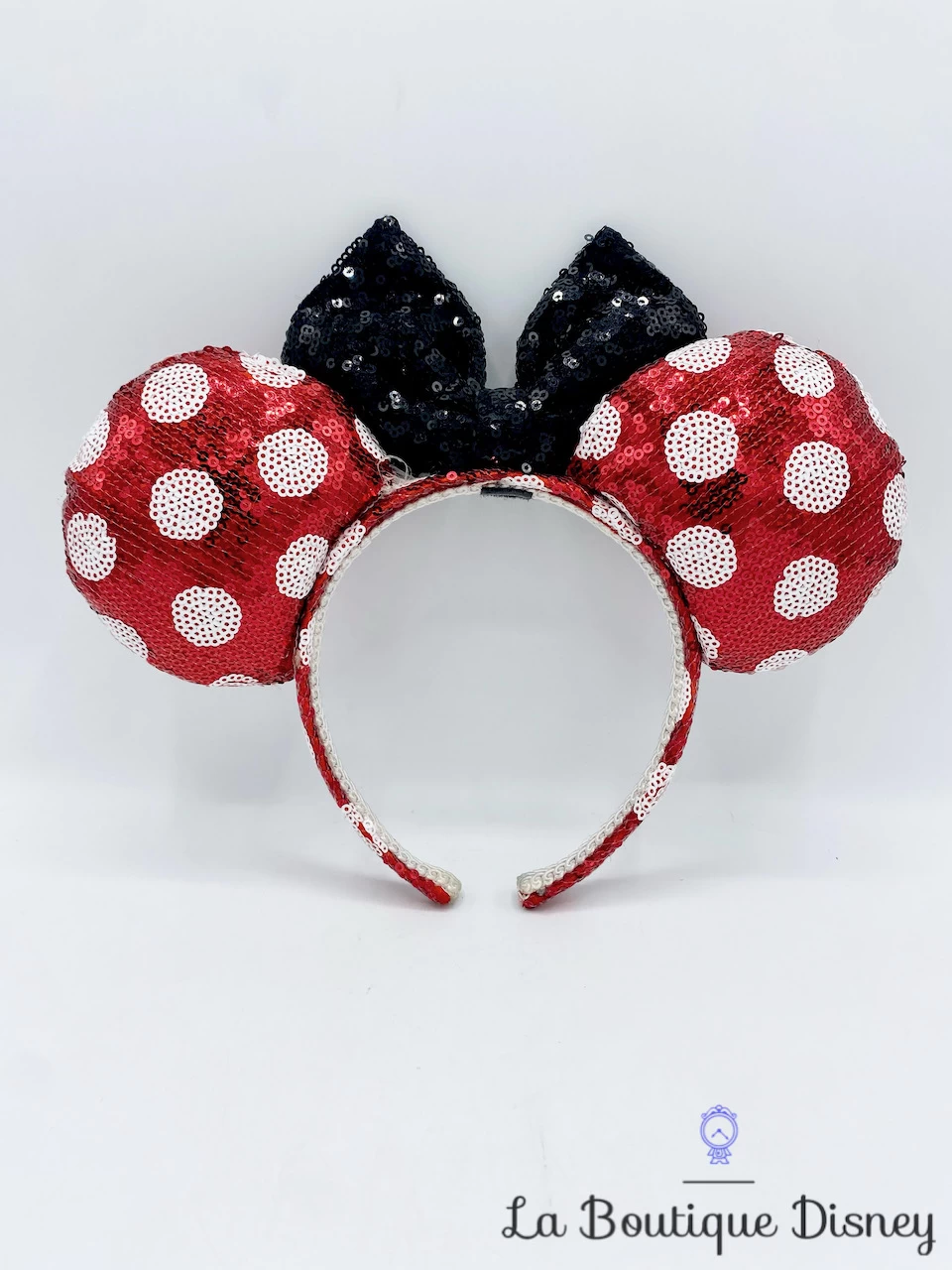 Serre TĂȘte Oreilles Minnie Mouse Sequins Disney Pois Rouge Strass Taille Enfant â Image 2