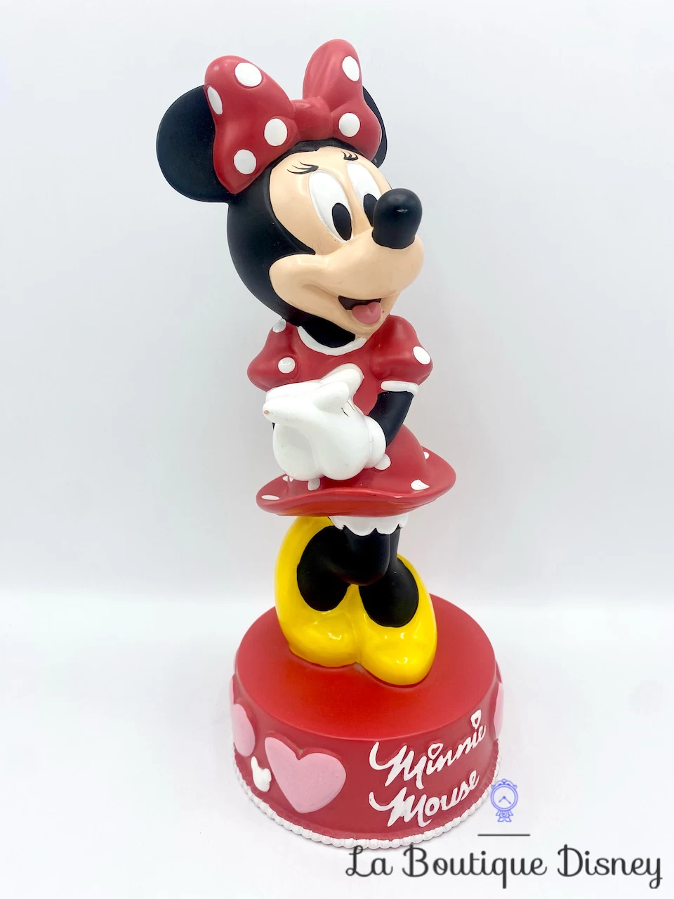 Tirelire Minnie Mouse Disney Debout Rouge Plastique 28 Cm