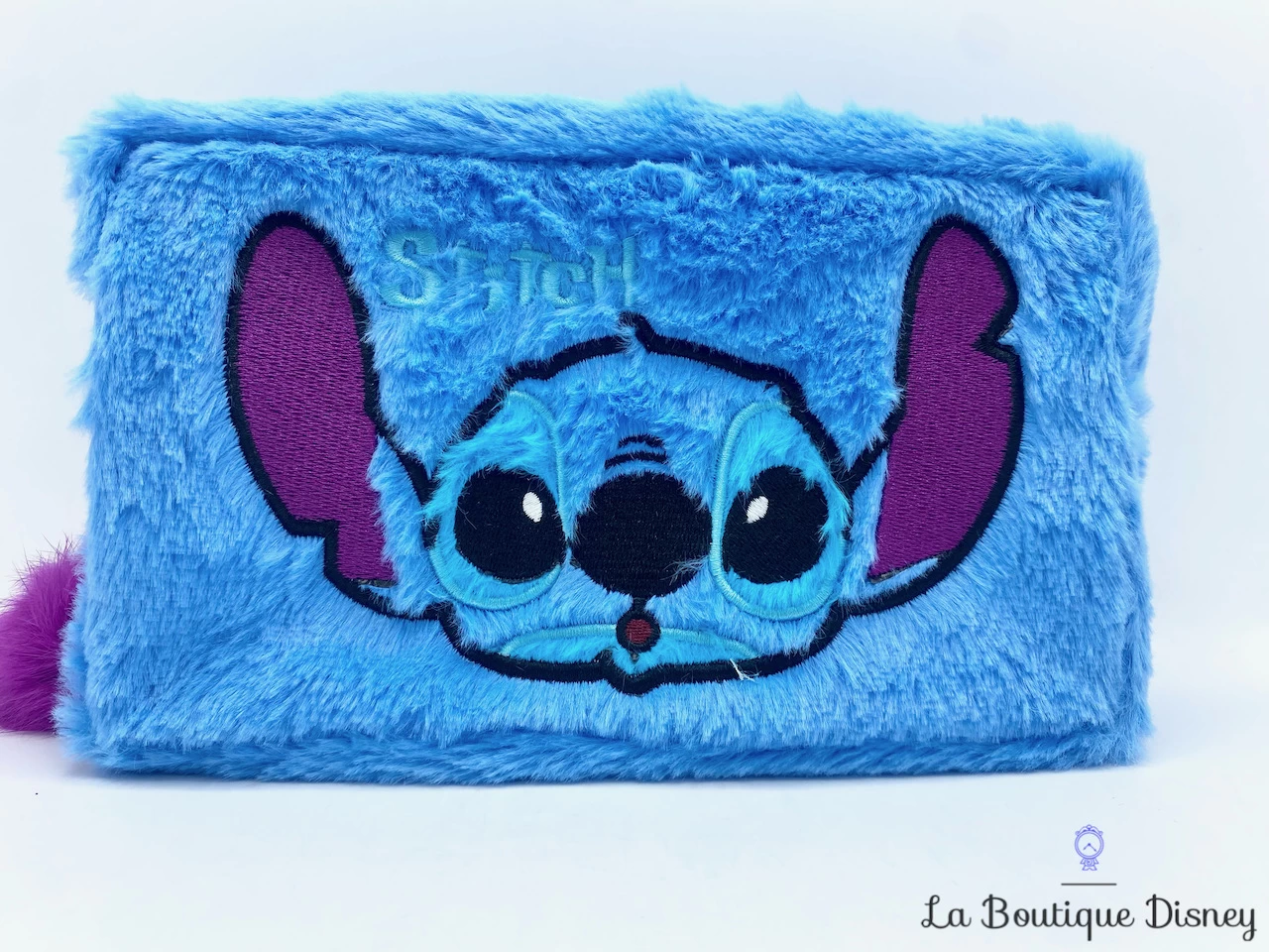 Pochette Stitch Disney F&F Stores Fourrure Bleu Trousse Maquillage – Image 2